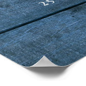 Poster Bleu Rustique Bois Chaîne Lumières Parti de retrai (Coin)