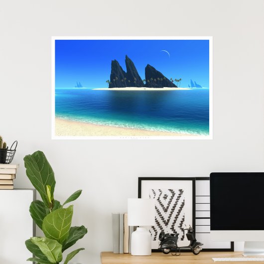 Poster Bleu sans fin (Bureau à domicile)