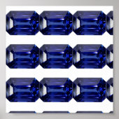 Poster Bleu saphir (Devant)