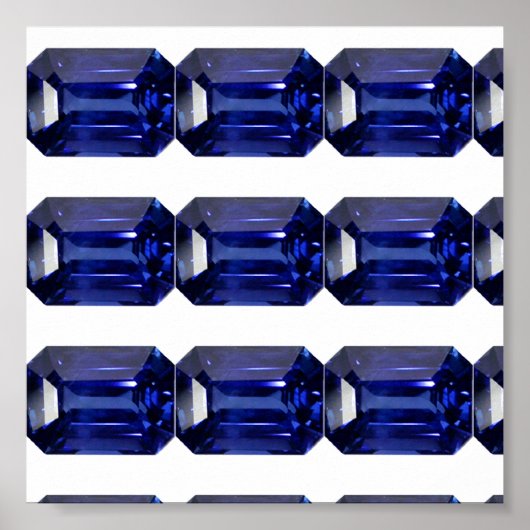 Poster Bleu saphir (Devant)