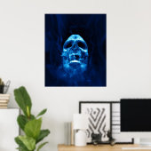 Poster bleu sculpté (Bureau à domicile)