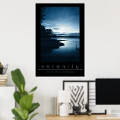 Poster Bleu sérénité (Bureau à domicile)