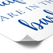 Poster Bleu simple Combien | Cerulean Jeu de devis (Coin)