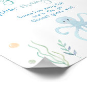 Poster Bleu sous la mer Anniversaire Devinez combien de j (Coin)