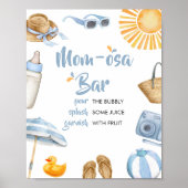 Poster Bleu Splish Splash Baby shower Maman Osa Bar (Devant)
