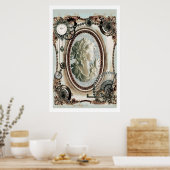 Poster bleu Steampunk Cameo (Cuisine)