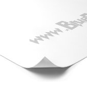 Poster bleu sur blanc WEB INSANITY (Coin)
