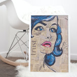 Poster Bleu tendance Pop Art femme Portrait Yeux<br><div class="desc">Une pop art minimaliste mais audacieuse a inspiré un montage photo-portrait de média mixte avec une femme aux cheveux bleus fleuris et les yeux regardant au loin. Cette affiche de peinture évoque une énergie féminine audacieuse avec l'utilisation de touches et de couleurs minimes, mais a une énergie tranquille. Ce tableau...</div>