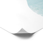 Poster Bleu Unicorne magique avec coeur (Coin)