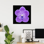 Poster Bleu Vanda Orchid Bloom Imprimer (Bureau à domicile)