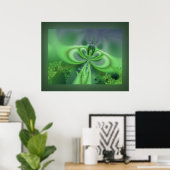 Poster bleu vert (Bureau à domicile)