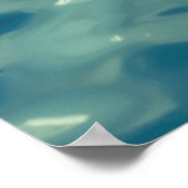 Poster Bleu vert de l'eau Abstraite (Coin)