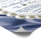 Poster Bleu, Vert, Ivoire, Soie Or & Perle, Mariage (Coin)