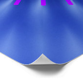 Poster bleu vert mandala | fleur royale (Coin)