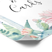 Poster Bleu Vert Rose Taco Bout Un Baby shower Bébé Signa (Coin)