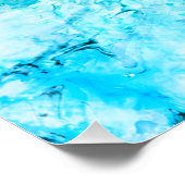 Poster Bleu Vert tendance Art Abstrait moderne (Coin)