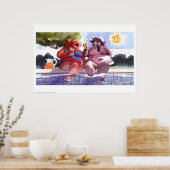 Poster Bleu vif (Cuisine)