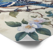 Poster Bleu vintage & Blossoms Wall Art (Coin)