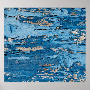 Poster Bleu vintage : Vieille texture en bois