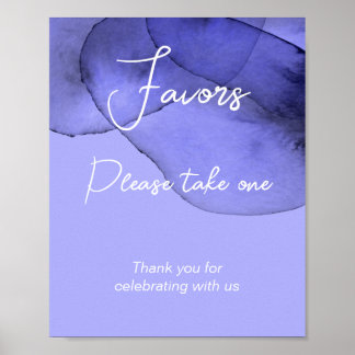 Poster Bleu violet lavande Favoris, prenez-en un