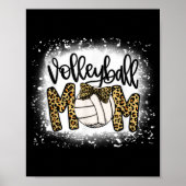 Poster Bleu Volleyball Maman Leopard Fun Ball Maman Mothe (Devant)