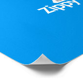 Poster bleu Zippy Host (Coin)