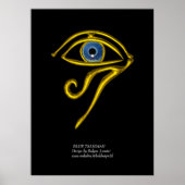 POSTER BLEUE TALISMAN / OEIL OR HORUS (Devant)