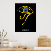 POSTER BLEUE TALISMAN / OEIL OR HORUS (Cuisine)