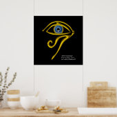 POSTER BLEUE TALISMAN / OEIL OR HORUS (Cuisine)
