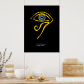 POSTER BLEUE TALISMAN / OEIL OR HORUS (Cuisine)
