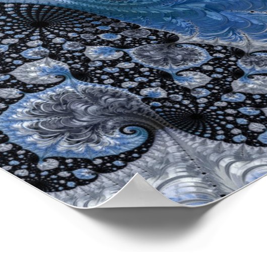 Poster Bleus Abstract (Coin)