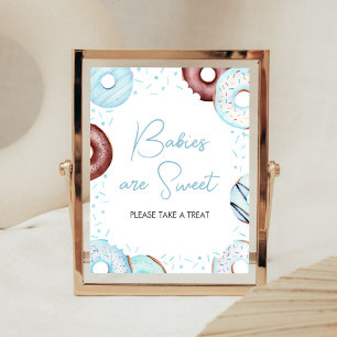 Poster Bleus beignets et diaphères Les bébés sont doux