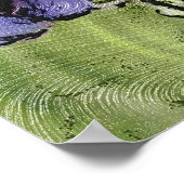 Poster Bleus sur verre (Coin)