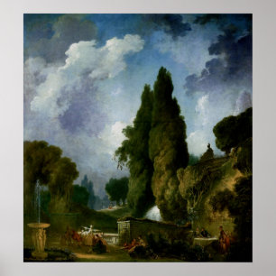 Poster Blind Man’s Bluff - Fragonard Rococo Art