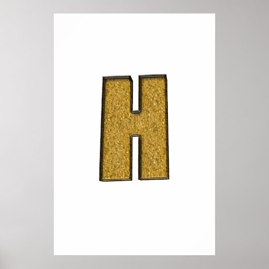 Poster Bling Gold H (Devant)