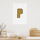 Poster Bling Gold P (Cuisine)