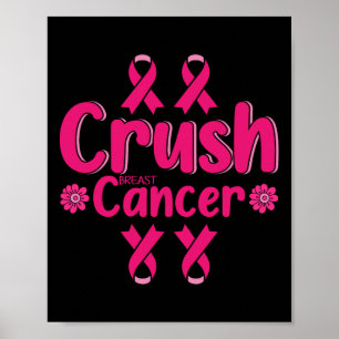 Poster Bling Pink Ribbon pour la sensibilisation au cance