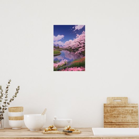 Poster Bliss de fleurs de cerisier (Cuisine)