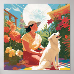 Poster Bliss de jardin mexicano-américain