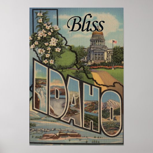 Poster Bliss, IdahoGrandes lettres ScènesBliss, ID (Devant)