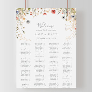Poster Blissant Fleur sauvage Alphabétique