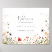 Poster Blisser Colorful Boho Fleur sauvage Mariage Bienve (Devant)