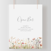 Poster  Blissful Boho Wildflower Wedding Open Bar 