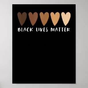 Poster BLM Black Lives Matt Heart