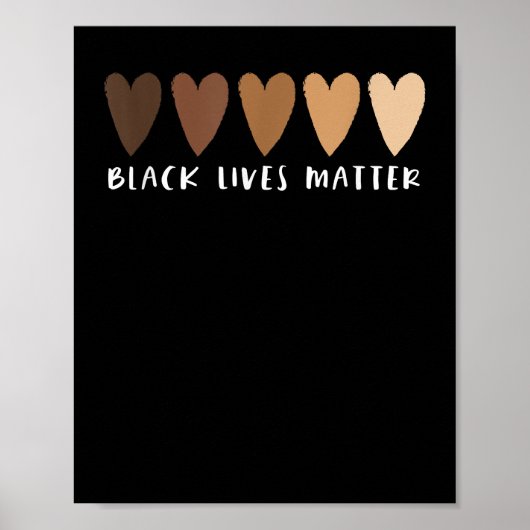 Poster BLM Black Lives Matt Heart (Devant)