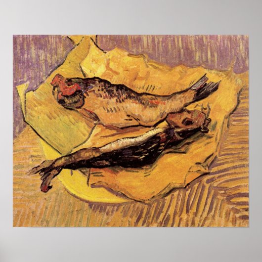 Poster Bloaters (Poissons) par Vincent Van Gogh (Devant)