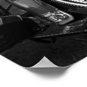 Poster Bloc avant moto noir et blanc 16x20 (Coin)