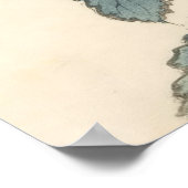 Poster Bloc de bois Hasegawa Chrysanthemum Imprimer # 121 (Coin)