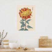 Poster Bloc de bois Hasegawa Chrysanthemum Imprimer # 121 (Cuisine)