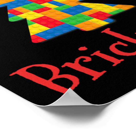 Poster Bloc de briques maître constructeur de l'arbre de  (Coin)